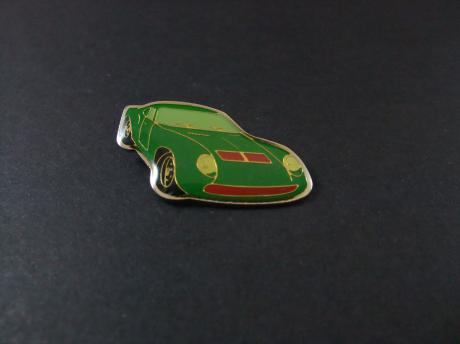 Lamborghini Miura sportwagen groen ( eerste auto met MR-lay-out )